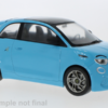 Model auta Fiat 500e Abarth, svelto modrá, 2024