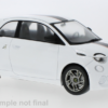 Model auta Fiat 500e Abarth, biela, 2024