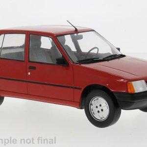 Model auta Peugeot 205, červená, 1984