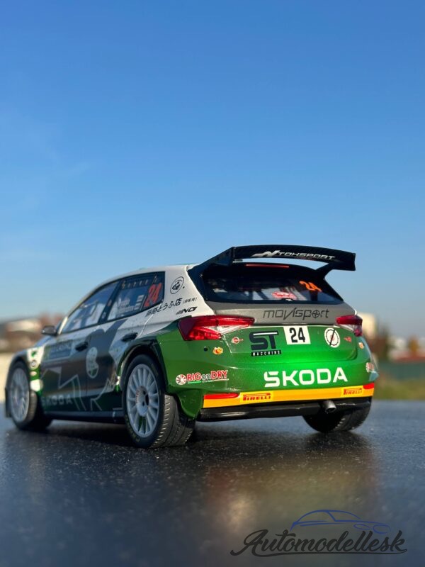 Model auta rally Škoda Fabia Rally2, No.24, Rallye WM, Rally Monte Carlo, 2023