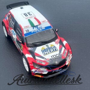 Model auta rally Škoda Fabia Rally2 - Rallye Monte Carlo 2024, No.38, Locatelli - Tiraboschi