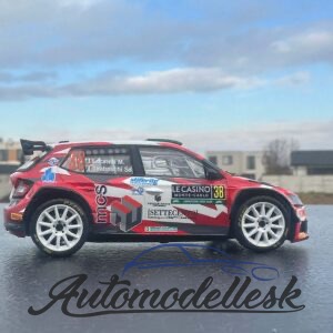 Model auta rally Škoda Fabia Rally2 - Rallye Monte Carlo 2024, No.38, Locatelli - Tiraboschi