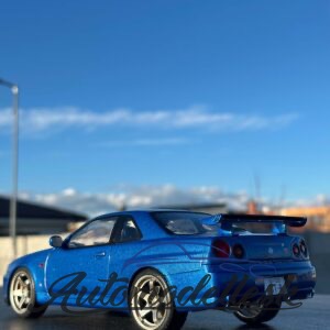 Model auta NISSAN SKYLINE (R34) GT-R BAYSIDE BLUE 1999