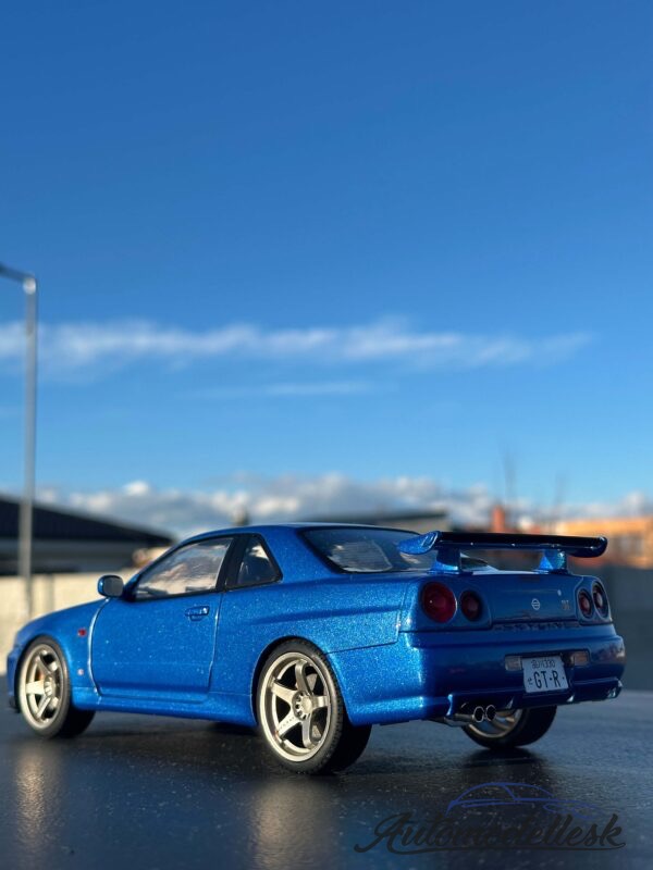 Model auta NISSAN SKYLINE (R34) GT-R BAYSIDE BLUE 1999