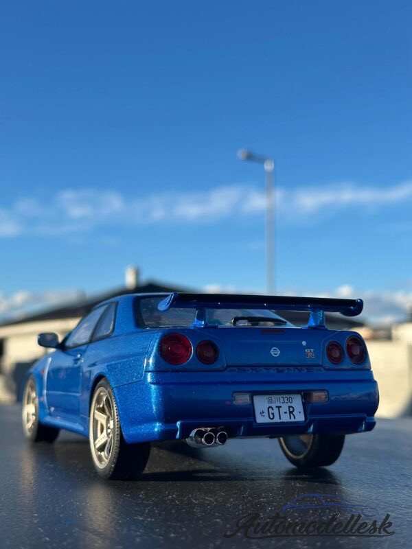 Model auta NISSAN SKYLINE (R34) GT-R BAYSIDE BLUE 1999