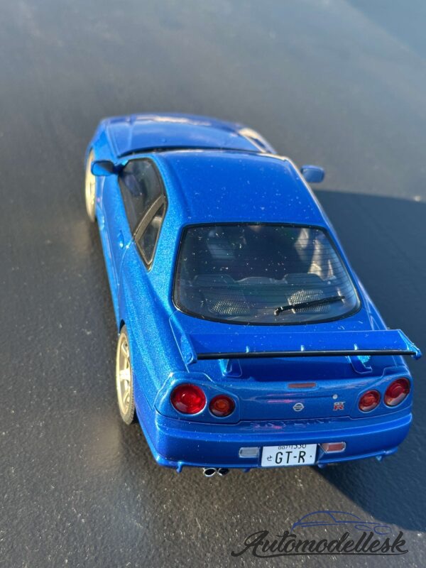 Model auta NISSAN SKYLINE (R34) GT-R BAYSIDE BLUE 1999