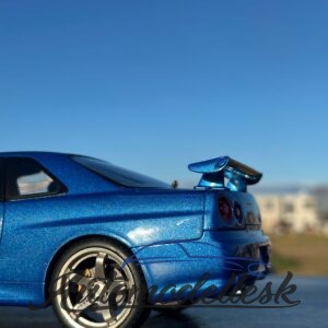 Model auta NISSAN SKYLINE (R34) GT-R BAYSIDE BLUE 1999