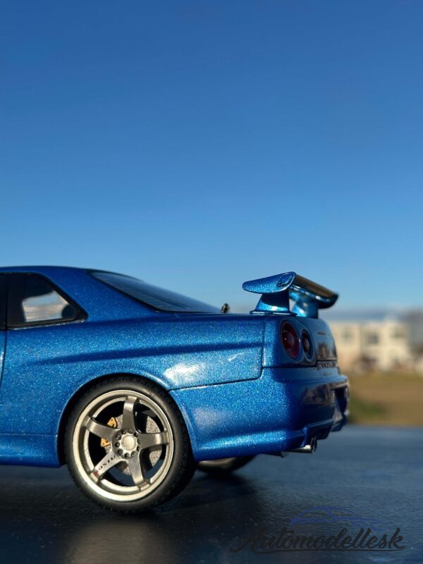 Model auta NISSAN SKYLINE (R34) GT-R BAYSIDE BLUE 1999