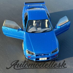 Model auta NISSAN SKYLINE (R34) GT-R BAYSIDE BLUE 1999