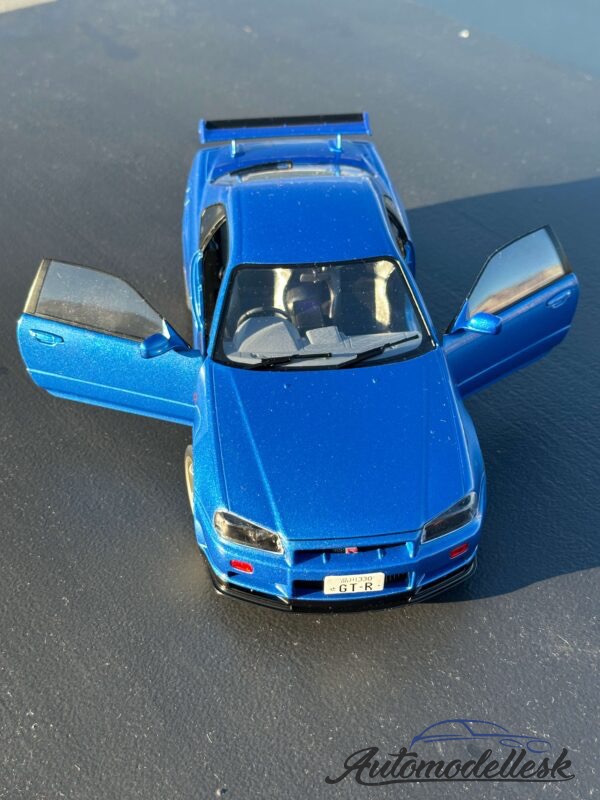 Model auta NISSAN SKYLINE (R34) GT-R BAYSIDE BLUE 1999