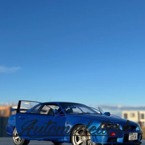 Model auta NISSAN SKYLINE (R34) GT-R BAYSIDE BLUE 1999